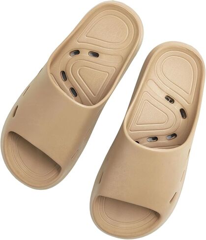 Lightweight and comfortable non-slip waterproof beach sandals for indoor and outdoor, garden, bathroom, swimming pool, self-draining men'swomen's quick day flat shoes - in Saudi Arabia
