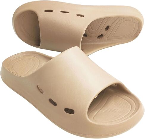 Lightweight and comfortable non-slip waterproof beach sandals for indoor and outdoor, garden, bathroom, swimming pool, self-draining men'swomen's quick day flat shoes - in Saudi Arabia
