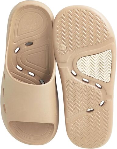 Lightweight and comfortable non-slip waterproof beach sandals for indoor and outdoor, garden, bathroom, swimming pool, self-draining men'swomen's quick day flat shoes - in Saudi Arabia