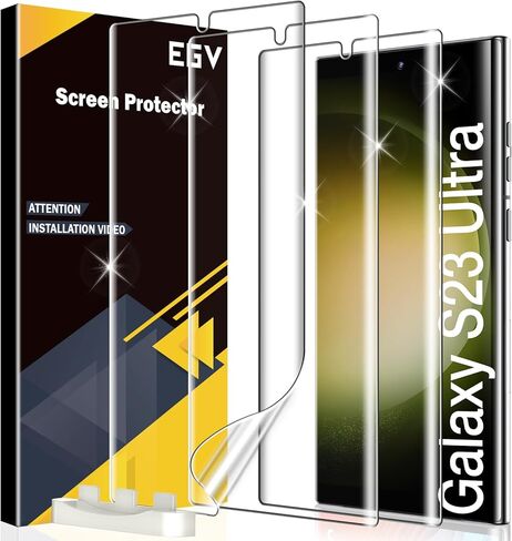 واقي شاشة من 3 قطع EGV و3 قطع وواقي لعدسات الكاميرا متوافق مع سامسونج جالاكسي A42 5G، زجاج صلب، تركيب سهل الإطار in Kuwait