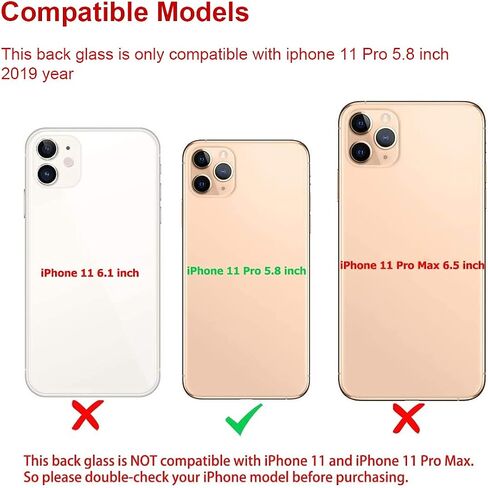 بديل الزجاج الخلفي الخلفي من OEM لهاتف iPhone 14 Pro 6.1 بوصة مع مجموعة أدوات إصلاح ولاصق مثبت مسبقًا (أسود فضائي) in Kuwait