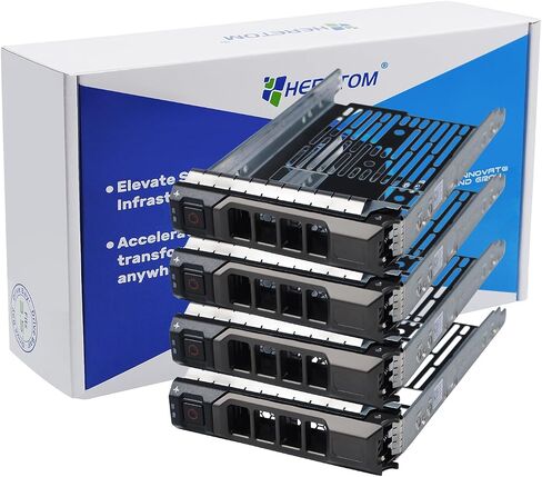 حزمة 4، علبة علبة القرص الصلب لموديلات الجيل Poweredge 11/12/13 من Dell | لـ 3.5 بوصة SAS/SATA R320 R430، R530، R730، T430، T630، R420، R520، R720، T420، T620، R410، R510، R710، T410، T610 T710 in Kuwait