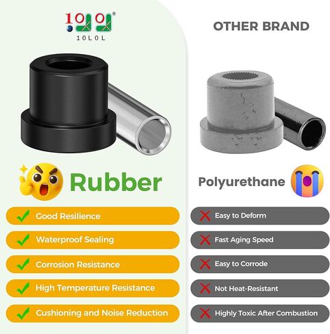 10L0L Golf Cart Spring Bushing Kit-Rear Leaf Springs Shackles Bushing Sleeve for EZGO TXT/Medalist (1994-up) & Club Car DS (1981-up), Replaces Parts 70289-G02/70291-G01/1012303/1015583 in Kuwait