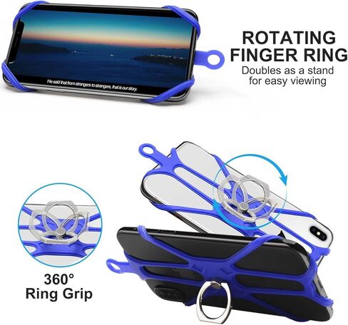 kinizuxi 2 حزم الهاتف الخليوي الحبل crossbody مع حزام الرقبة قابل للتعديل وقبضة حلقة الهاتف، الحبل الذكي العالمي لأحبال iPhone حول الرقبة متوافقة مع معظم الهواتف الذكية in Kuwait