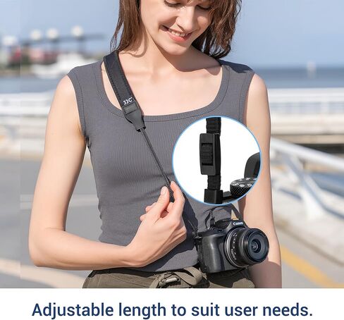 JJC Neck Strap for Canon EOS R50V R50 R100 M50 Mark II Mirrorless Cameras, Soft Neoprene, Non-slip Padded & Length Adjustment in Saudi Arabia