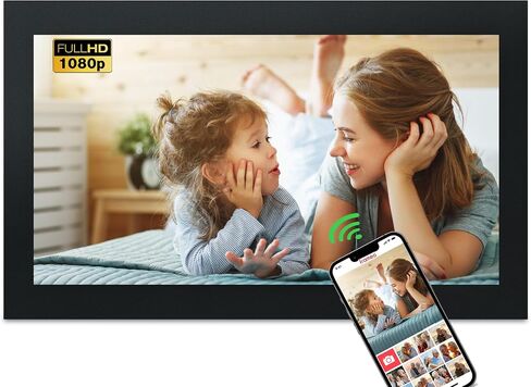 Frameo 10.1 بوصة صورة رقمية إطار WIFI قم بتوصيل إطار الصور الرقمي الشاشة اللمس ، ذاكرة 16 جيجابايت ، دوار تلقائي ، شارك الصور/مقاطع الفيديو على الفور عبر تطبيق Frameo من أي مكان in Saudi Arabia