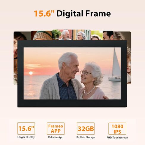 Frameo 10.1 بوصة صورة رقمية إطار WIFI قم بتوصيل إطار الصور الرقمي الشاشة اللمس ، ذاكرة 16 جيجابايت ، دوار تلقائي ، شارك الصور/مقاطع الفيديو على الفور عبر تطبيق Frameo من أي مكان in Saudi Arabia