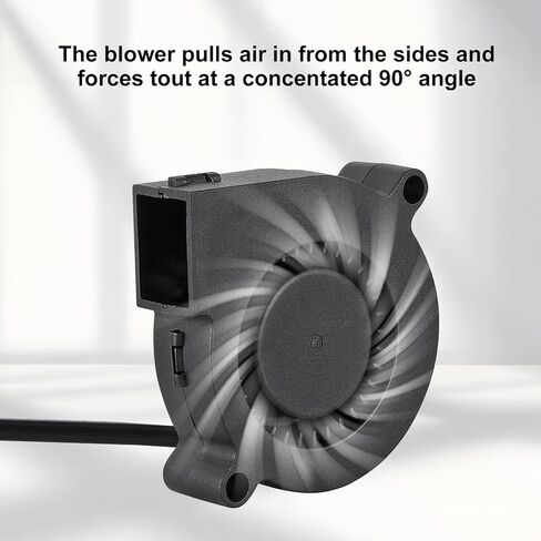 UMLIFE 4PCS 50mm 5015 Blower Fan 12V Fans Blower Turbine Turbo Dual Ball Bearing, 1000mm/39in Cable Brushless Cooling 50mmx15mm 2PIN for 3D Printer Hotend Extruder in Kuwait