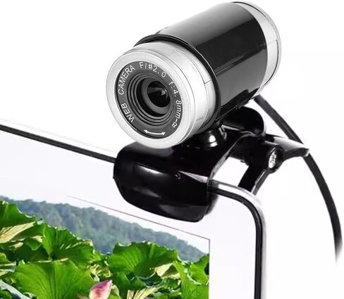 كاميرا ويب Eboxer USB للكمبيوتر، مشبك HD 12.0M بكسل على كاميرا الكمبيوتر الشخصي، كاميرا ويب مدمجة قابلة للدوران بميكروفون لإجراء مكالمات الفيديو والتسجيل، والبث المباشر، وكاميرا ويب لسطح المكتب والكمبيوتر المحمول (أسود + فضي) in Saudi Arabia