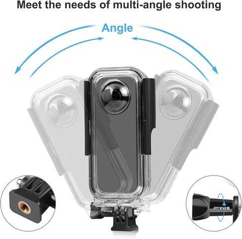 PULUZ 40M / 131ft حالة الغوص لGoPro Hero11 أسود صغير تحت الماء غطاء الإسكان للماء واقية PC قذيفة التصوير المساكن مع مشبك الأساسية جبل والمسمار ملحقات الكاميرا in Saudi Arabia