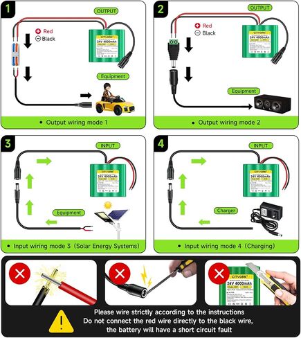بطارية ليثيوم قابلة لإعادة الشحن 24V 4000MAH مع شاحن ، عارية العارية حزمة بطارية الأسلاك متوافقة مع جهاز 24V ، مشروع DIY ، سيارات ركوب ، ألعاب ، ألواح شمسية ، كاميرا الفيديو ، الشريط LED إلخ in Saudi Arabia