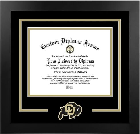 Campus Images NCAA Colorado State Rams Unisex Spirit Diploma Manhattan Black Frame with Bonus Lithograph, Black, One Size in Kuwait