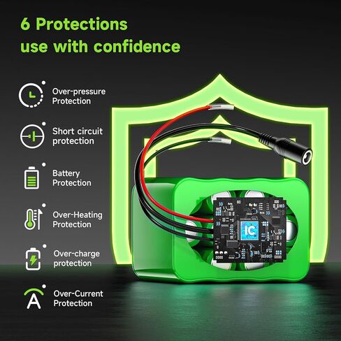 بطارية ليثيوم قابلة لإعادة الشحن 24V 4000MAH مع شاحن ، عارية العارية حزمة بطارية الأسلاك متوافقة مع جهاز 24V ، مشروع DIY ، سيارات ركوب ، ألعاب ، ألواح شمسية ، كاميرا الفيديو ، الشريط LED إلخ in Kuwait