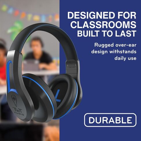 ThinkWrite Technologies TWT Audio Duro, TW200 | Premium Over-Ear Noise Reducing Wired Headphones (3.5mm Jack) in Saudi Arabia