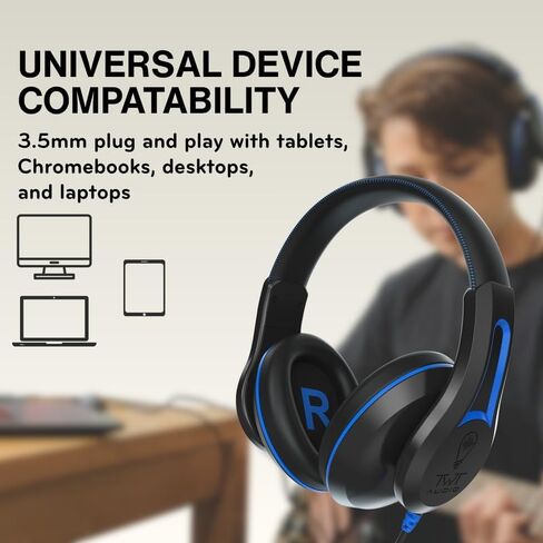 ThinkWrite Technologies TWT Audio Duro, TW200 | Premium Over-Ear Noise Reducing Wired Headphones (3.5mm Jack) in Saudi Arabia