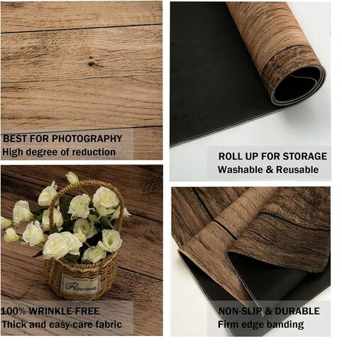 Kate Rustic Brown Wood Floor Backdrop Photography Floor Floor Floor Newborn Props Props Wooden Wall Backdrop Rubber Rubber Floor Flast in Saudi Arabia