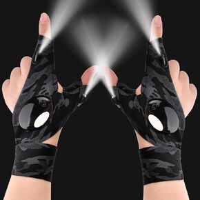Fathers Day Dad Gifts from Daughter Son Wife LED Flashlight Gloves Gadgets for Men Easter Gifts for Dad Fishing Camping Repairing Tools Stocking Stuffers Gifts for Him Christmas Boyfriend Husband
