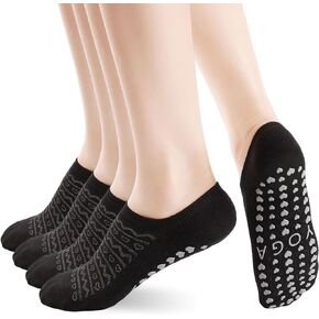 BIVOLU Non Slip Yoga Socks for Women Breathable Arch Support for Pilates,Barre,Workout,Dance Anti-Skid Socks 4 Pack