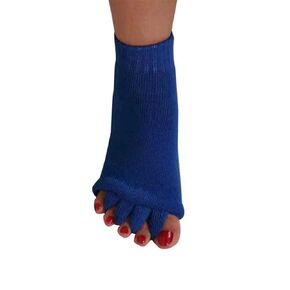 Happy Feet Toe Separator Socks - Comfortable Alignment Socks – Washable Massage Socks – Prevent Foot Cramp and hammertoes (Purple)