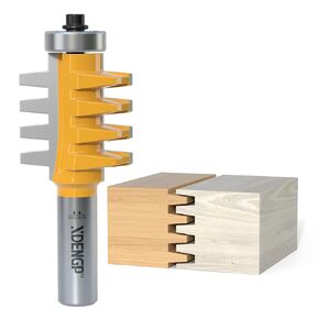 Professional Finger Joint Router Bit 1/2" Shank, Reversible Finger Glue Joint Router Bit for Woodworking, Finger Joint Bit, Joinery Router Bit for DIY Door Table Cabinet Shelve Furniture