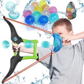 HYES 2 Pack Water Balloon Launcher Slingshot with 24 Reusable Water Balloons, 1 Storage Bag, Water Balloons Quick Fill for Kids Boys Teens Adults, Summer Gift Toys Games for Outdoor Fun in Kuwait