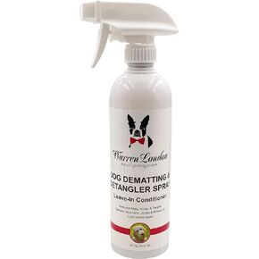 Warren London Dog Dematting and Detangler Spray | Groomer Formulated Detangling Spray for Dogs w Aloe Vera & Jojoba Oil | Made in USA | 16oz