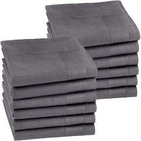 HOULIFE 100% Cotton Women's Men's Handkerchiefs, Solid Stripe Handkerchiefs for Men & Women Soft Cotton Hankies 15.7x15.7 "