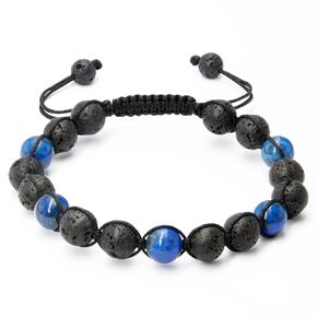 Crystal Healing Protection Bracelet for Men - Blue Positive Energy Gemstone Lapis Lazuli Lava Rock Beaded Bracelet, Essential Oil Diffuser Jewelry Christmas Valentine's Day Gifts for Men