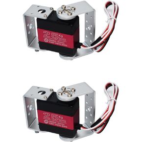 HOOYIJ 2Pcs 25KG Digital RC Servo Waterproof High Torque Full Metal Gear Dual Shafts Robot Servos with U Mount Bracket for DIY Robotic 270 Degree