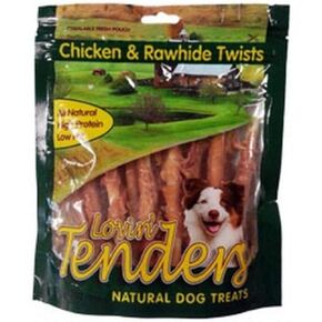 Lovin' Tenders by FunChew Chicken and Rawhide Twist for Dogs (SPR-010987)