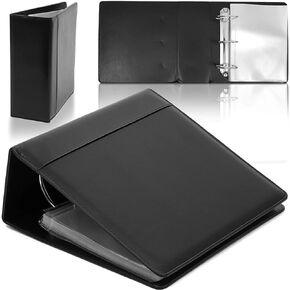 Juvale 4-Inch Theater Binder with 30 Sleeves, 3-Ring Organizer with Clear Sheet Protectors for Gifts, Show-Bills Holder, 2 Pockets Per Sleeve (10x9.5 in)