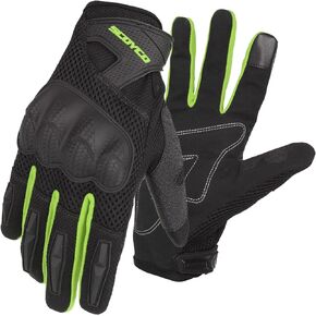 Scoyco Summer Motorcycle Gloves Full Finger Cycling Work Gloves Knuckle Guard Touch Screen Motocross Racing Gloves for Men BMX ATV MTB Riding