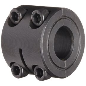 Climax Metals D2C-100 Black Oxide Plated Steel Two-Piece Clamping Collar, Double Wide, 1" Bore, 1-3/4" Outside Diameter, 1-1/16" Width