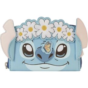 Loungefly Disney Stitch Springtime Daisy Zip Around Wallet