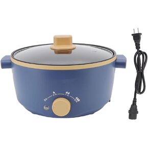 Electric Cooker, 800W 2.5L 3 Speed Control Single Layer Rapid Noodles Cooker Multifunctional for Ramen, Egg, Pasta, Dumplings, Soup, Porridge, Oatmeal(#1)
