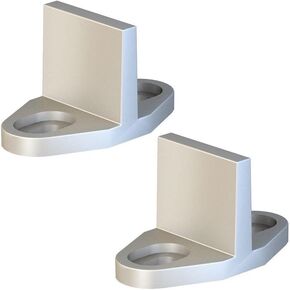 JUBEST Black Aluminum Floor Guide Sliding Barn Door Hardware Bypass Door Guide Set of 2