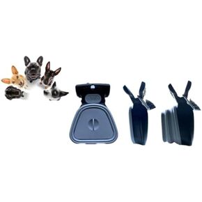 Scoopit Portable Handheld Dog Poop Scooper with Bag Attachment, Leash Clip and Bags Included-Best for Medium to XLarge Pets! (Blue)