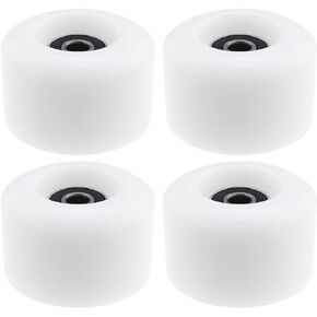 Create idea 4PCS Roller Skates Wheels 54mm Diameter 80A Hardness Quad Skates Rechange Wheels with ABEC-9 608RS Bearings Replacement Wheels White