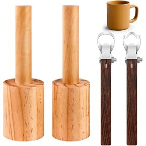 uyakhom 2 قطعة قوالب فخار الأكواب و2 قطعة من أدوات صنع مقبض الفخار وأدوات الطين الخشبية وأدوات الفخار السيراميكية لمزهرية كوب الشاي وكوب الماء in Kuwait