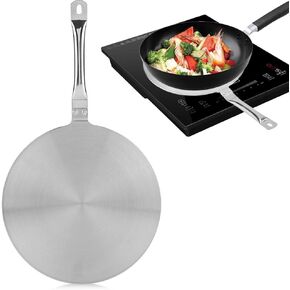 Induction Hob Heat Diffuser, Stainless Steel Heat Diffuser Converter Disk Distributing Diffuser Induction Plate for Gas/Electric Household Supply/Cooker Induction(20cm)(24cm)
