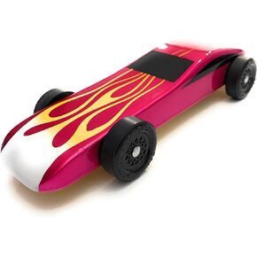 Maximum Velocity Pinewood Car Kit | Includes CNC'd Body, Speed Wheels, Speed Axles, Graphite & Steel Weight | Sports Car Derby Car Kit