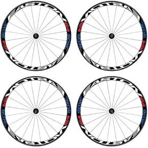 Reflective Stickers for Bike Wheel, 4PCS Safety Night Riding Bicycle Reflector Tape Decal Set - White + Red