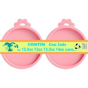 Comtim Dog Food Can Covers Lids for 12.5 oz 13 oz 13.5 oz Cans, Silicone Can Lids for Dog Food, Dog Wet Food Lids Pet Can Toppers Can Covers for Canned Goods,Easy to Clean & No Smell in Refrigerator