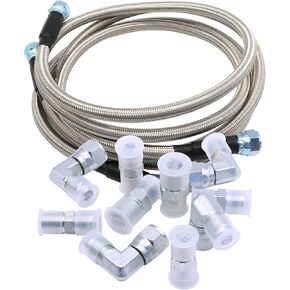 Aspaton TH350 700R4 TH400 Stainless Steel Flexible Braided Transmission Cooler Hoses/Line 52"Length in Saudi Arabia