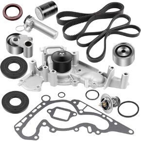 SCITOO Engine Timing Belt Kit Fits for 6PK-2245 TKT001 13503-0F010 13505-0F010 TBW1006 for Lexus GS400 GS430 GX470 LS400 LS430 LX470 SC400 SC430 for Toyota 4Runner Land Cruiser Sequoia Tundra