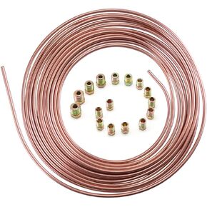 Flexible Copper-Nickel Brake Line Tubing Coil Easy to Bend 25 Feet Roll 3/16Inch