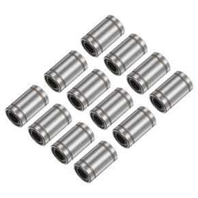 12 قطعة من محامل الكرات الخطية LM8UU من uxcell، قطر تجويف 8 مم، 15 مم OD، طول 24 مم، محمل حركة خطية لأداة آلة CNC للطابعة ثلاثية الأبعاد in Kuwait