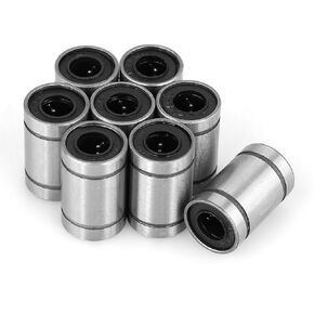 8Pcs LM6UU Linear Bearings 6mm CNC Linear Motion Ball Bearing Bushing Double Side Rubber Sealed for 3 Dimensional Printer CNC Parts