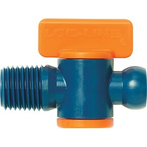 Loc-Line - 29452 Coolant Hose Component, Acetal Copolymer, Valve, 1/4" Hose ID, 1/4" NPT Male, 100 PSI (Pack of 10)