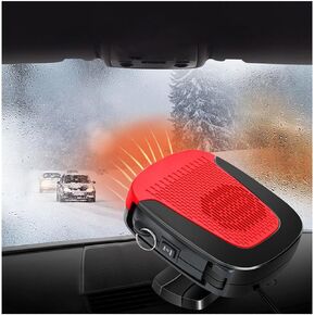 Kewucn Car Heater, 12 V 150W 2 in 1 Portable Window Defrost Defogger Demister, Fast Heating Auto Heater Plug in Cigarette Lighter, Car Heating Cooling Fan for Cars, SUVs, Trucks (Gray)